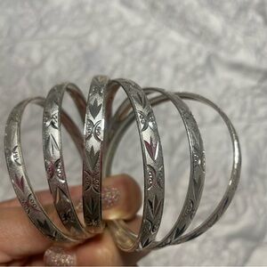 Chic Silver Bangle Bracelet